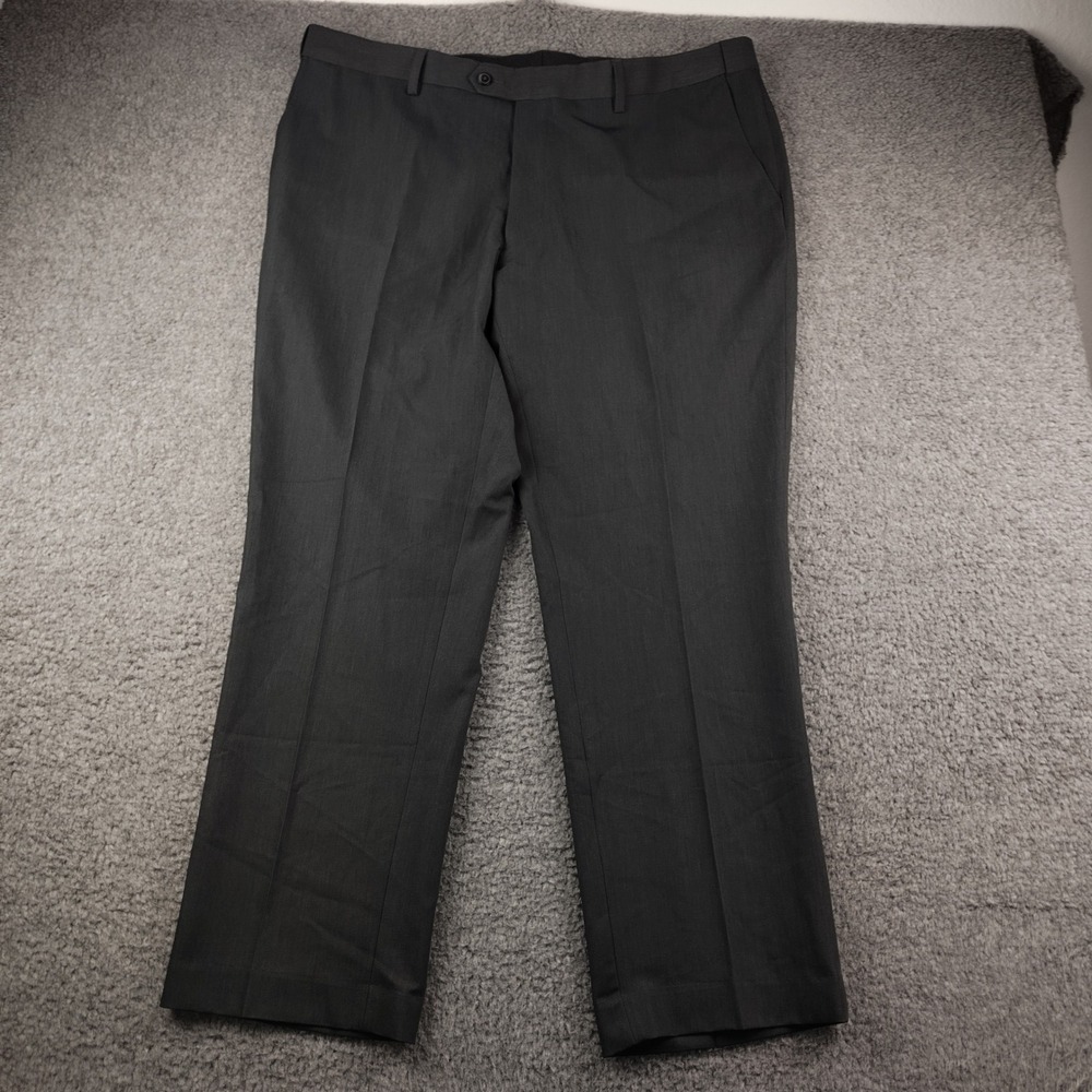 Oak Hill Dress Pants Mens 40x30 Perfect Fit Charcoal Grey Stretch NWT